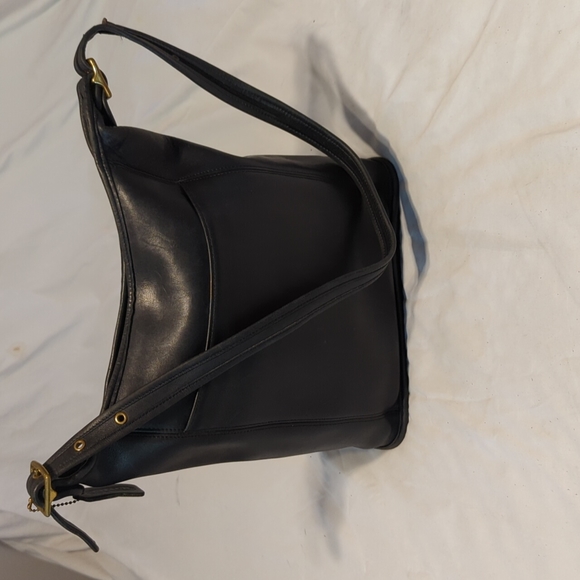 Coach Handbags - Coach 9060 Black Leather Slim Oval Bucket Bag